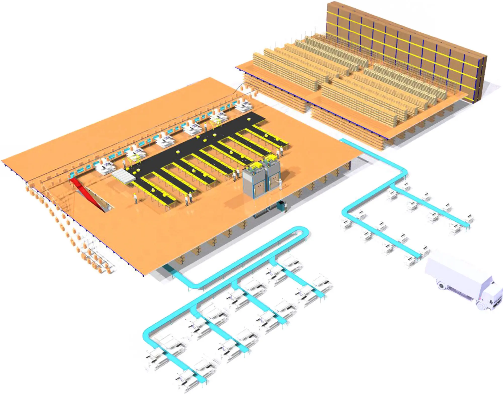 GMS Systems integrated warehouse 3D diagram with interactive markers